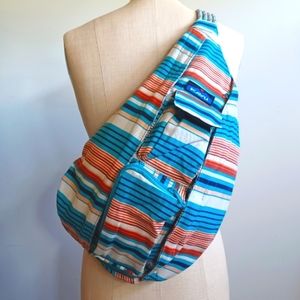 Kavu Cascade Stripe Rope Sling Backpack Bag